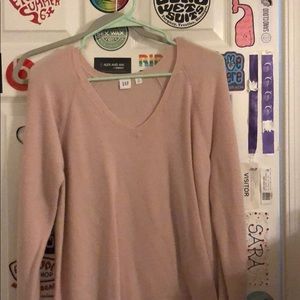 blush colored gap sweater